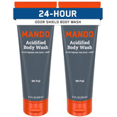 Mando Odor Shield Body Wash bottle with Mt Fuji scent for long-lasting freshness