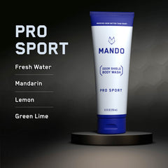 Mando Odor Shield lather demonstrating cleansing action and odor control