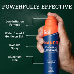 Mando Pro Sport can angled for top view, ready for use.