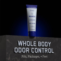 Mando application point highlights simple underarm use for active lifestyles.