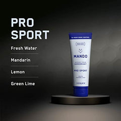 Mando Whole Body Deodorant bottle demonstrates an invisible cream finish for everyday use.