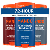 Mando Whole Body Deodorant for Men solid stick in front view showing smooth application and odor control.
