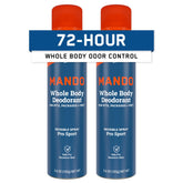 Mando Pro Sport can front view shows invisible spray and odor protection.