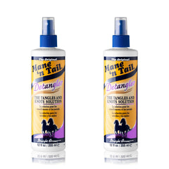 Mane 'n Tail Detangler Apple Blossom bottle shows easy spray for detangling