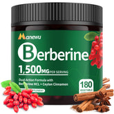 Manewu Berberine bottle close-up showing high-potency 1500 mg formula.