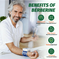 Manewu Berberine label detailing ingredients and servings for transparency.