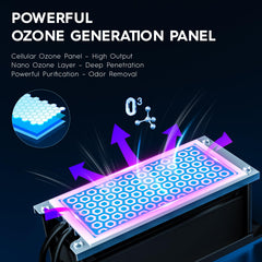 Manfh ozone purifier in-use car demonstrates odor removal on the go
