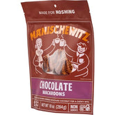 Manischewitz chocolate macaroon package highlighting gluten-free and kosher Passover suitability