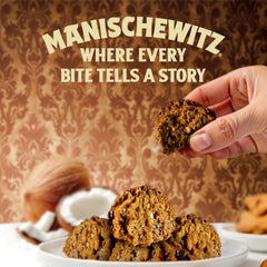 Close-up of Manischewitz Rocky Road Macaroons highlighting chewy texture
