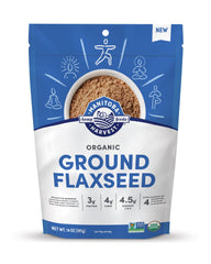 Manitoba Harvest organic ground flaxseed packaging for convenient pantry storage