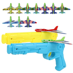 Manmel 12-pack airplane launcher pack ready for indoor and outdoor play.