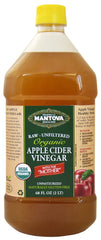 Mantova Organic Apple Cider Vinegar bottle with The Mother, ideal for everyday dressings.