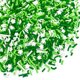 Manvscakes green and silver sprinkles mix for festive cakes and cookies.
