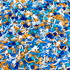 Manvscakes baby blue sprinkles on cookies for vibrant decoration