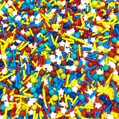 Manvscakes sprinkles blue and silver nonpareils brighten desserts with a sparkling finish.