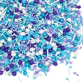 Manvscakes Sprinkles blue-snowflakes brighten winter desserts with festive sparkle.
