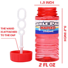 Mapixo bubble wand attached to cap for easy, mess-free play