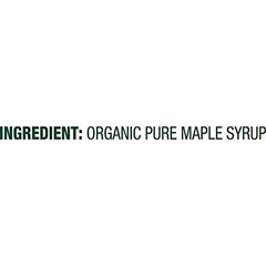 Maple Grove Farms organic pure maple syrup label closeup for premium quality