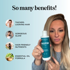 Close-up lather of Maple Holistics biotin shampoo for nourished strands.