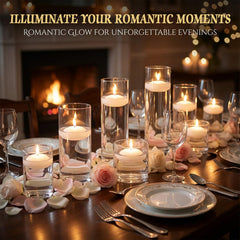 MAQIHAN unscented floating candle for fragrance-free dinner party decor.