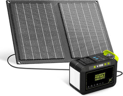 MARBERO 88.8Wh solar generator with 21W panel powering outdoor adventures