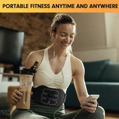 MarCoolTrip MZ Abs Stimulator front view highlights portable abs training device.