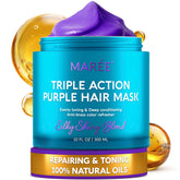 MAREE Deep Conditioning Purple Hair Mask bottle with brassy-neutralizing benefits for blonde hair.