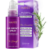 MAREE Hair Growth Spray bottle pour facilitates easy scalp access for application.