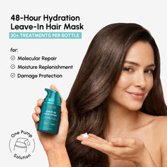 MAREE hair mask application pump enables easy one-pump conditioning.