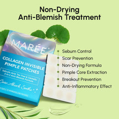 MAREE Hydrocolloid Acne Patches draw out liquid with medical-grade adhesive.