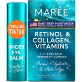 MAREE under-eye balm stick retinol ceramide closeup showing nourishing formula.