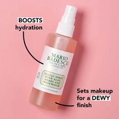 Mario Badescu botanical blend close-up showing aloe, gardenia, thyme and bladderwrack.