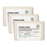 MARLOWE No. 102 body scrub soap 7 oz packaging for deep cleansing and refreshed skin