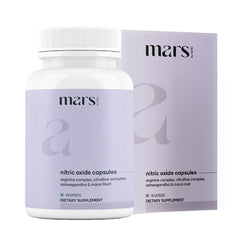 Mars by GHC Mars Nitric Oxide capsules bottle for daily energy and circulation support.