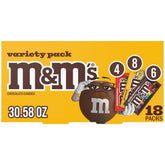 Mars M&M'S Milk Chocolate variety pack on display for gifts