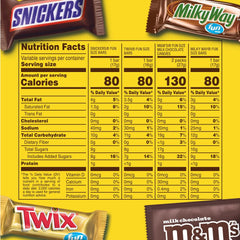 Mars Snickers fun-size bars display for quick treats