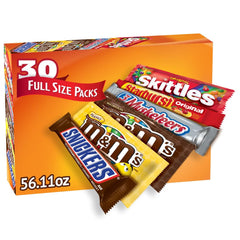 Mars Variety Pack Box Front shows a colorful assortment for parties and gifting