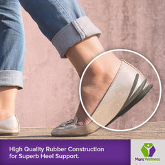 MARS WELLNESS Removable 1/8-inch layers enable precise heel height customization.