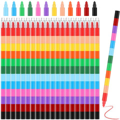 Marspark stackable crayons pack featuring 20 pieces in vibrant colors for creative play.