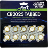 Mart Cobra CR2025 battery with solder tabs in a 10-pack for reliable Game Boy saves