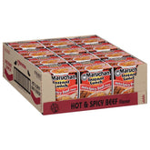 Maruchan Instant Lunch hot spicy beef cup front view for a quick meal.