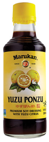 Marukan Ponzu Yuzu dressing bottle front view for marinades