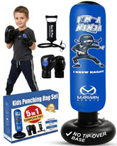 Marwan Sports 5-in-1 63-inch punching bag ready for home boxing practice