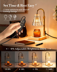Marycele candle warmer lamp adjustable height fits small melts to large jars.