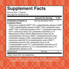 MaryRuth's 3-in-1 daily women's health capsules close-up highlighting 50B CFU.