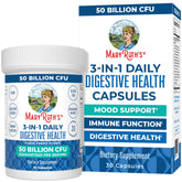 MARYRUTH'S 3-in-1 Probiotics bottle label with 50B CFU for daily gut support.