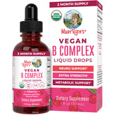 MaryRuth's B Complex drops bottle with label, supports daily metabolism and energy.