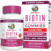 MaryRuth's Biotin Gummies bottle with label, a vegan option for hair, skin, and nails