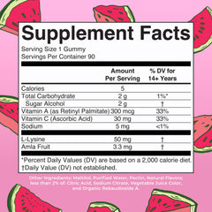 MaryRuth's Collagen Boosting Gummies label highlights lysine, amla and vitamins for collagen-friendly nutrition