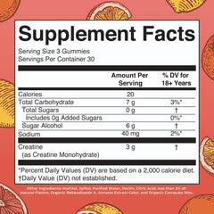 Close-up of MaryRuth's Creatine Gummies highlights sugar-free formula for daily use.